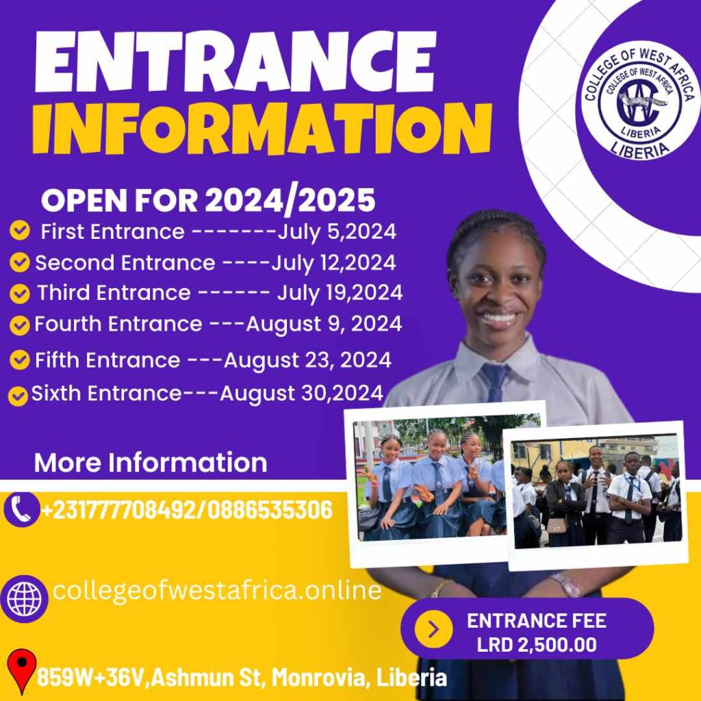 Welcome to the College of West Africa (C.W.A.) – Entrance Information for 2024/2025 4