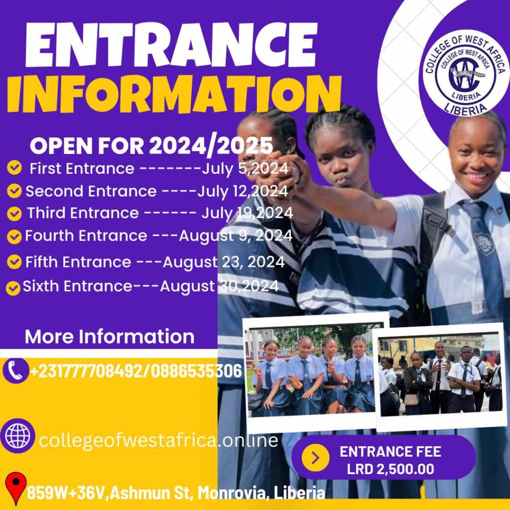 Welcome to the College of West Africa (C.W.A.) – Entrance Information for 2024/2025 3